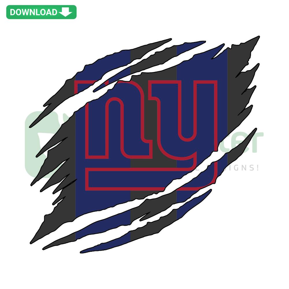 New York Giants Torn NFL SVG, digital download for designers, bold text with distressed edges, sports design resource.