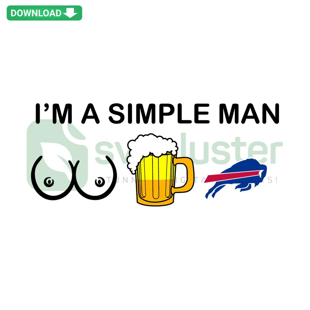 New York Jets SVG Digital Design: I Am A Simple Man Editable Download, Football Fan Art, SVG Files for DIY Projects.