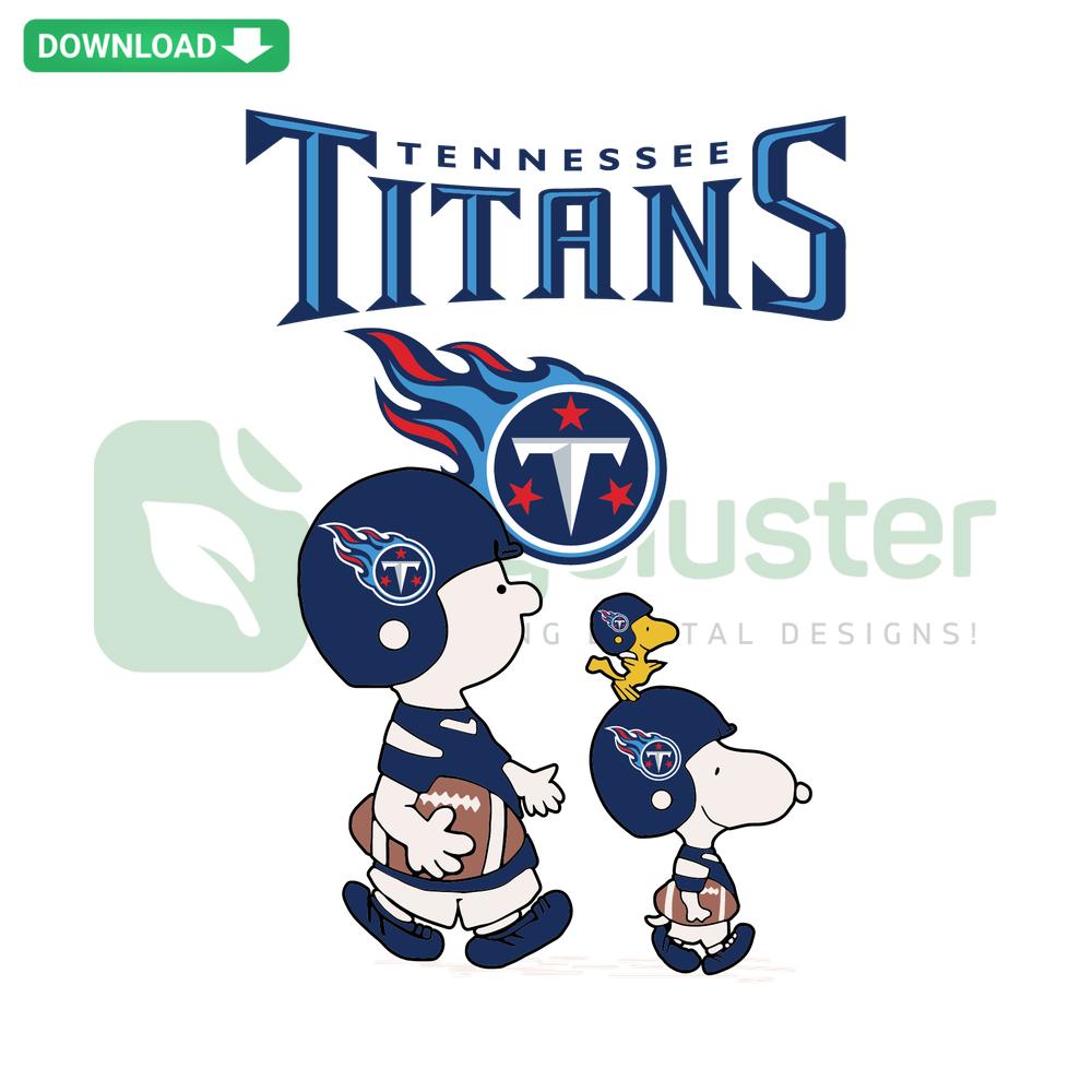 Snoopy Peanuts Tennessee Titans SVG, high-quality vector file featuring Snoopy in Titans gear; perfect for Cricut and Silhouette.