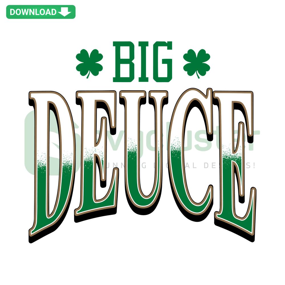 Big Deuce Boston Celtics Vintage SVG, green jersey basketball design, Cricut files for crafting, retro sports graphic.