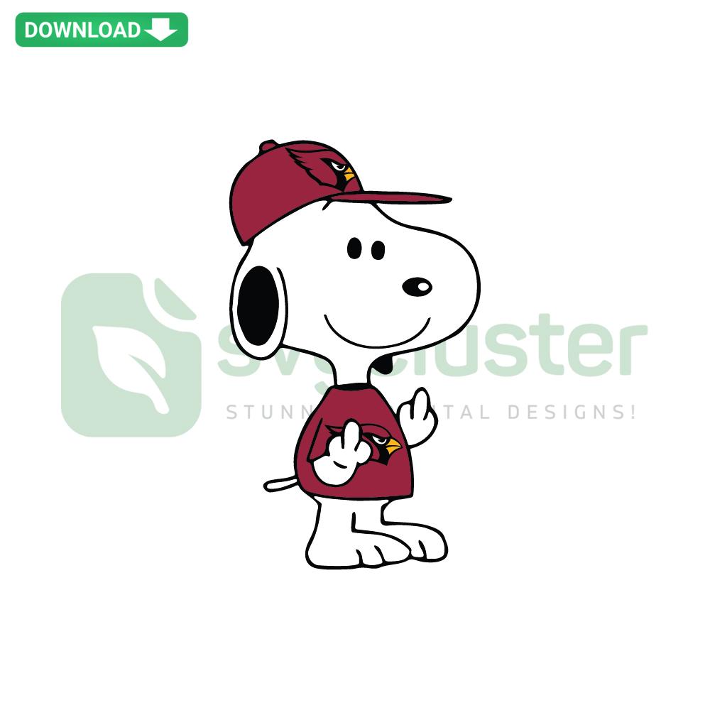 Snoopy Arizona Cardinals SVG Download: High-quality design featuring Snoopy in Cardinals jersey, perfect for Cricut crafts.