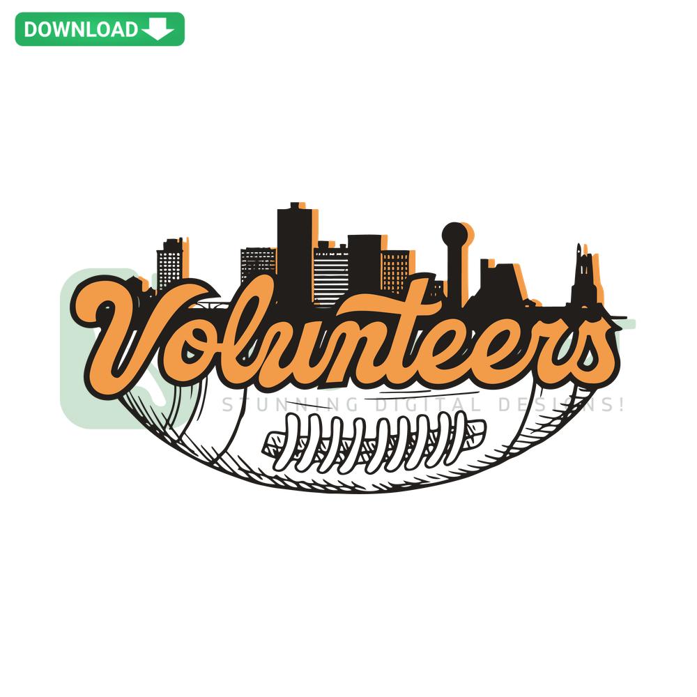 Vintage Tennessee Volunteers Football SVG, bold orange logo with helmet, high-res digital file, perfect for cutting projects.