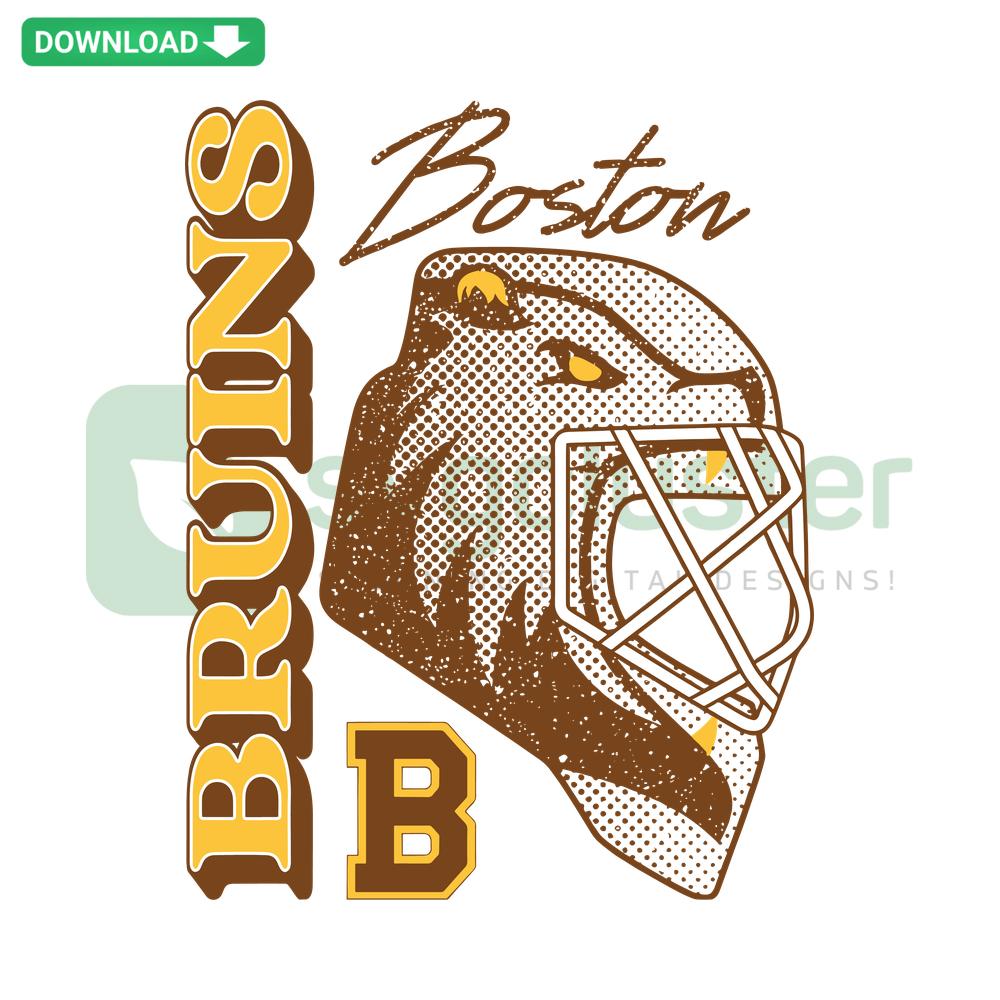 Boston Bruins NHL Hockey Helmet SVG, Digital Download, Home Decor Design, Sports-Themed SVG, Hockey Helmet Clipart