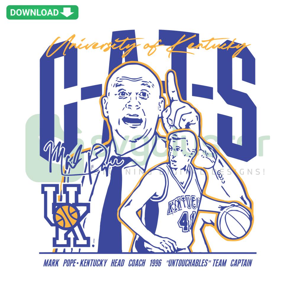 University of Kentucky Men's Basketball Mark Pope 2024 SVG Design for Home Decor