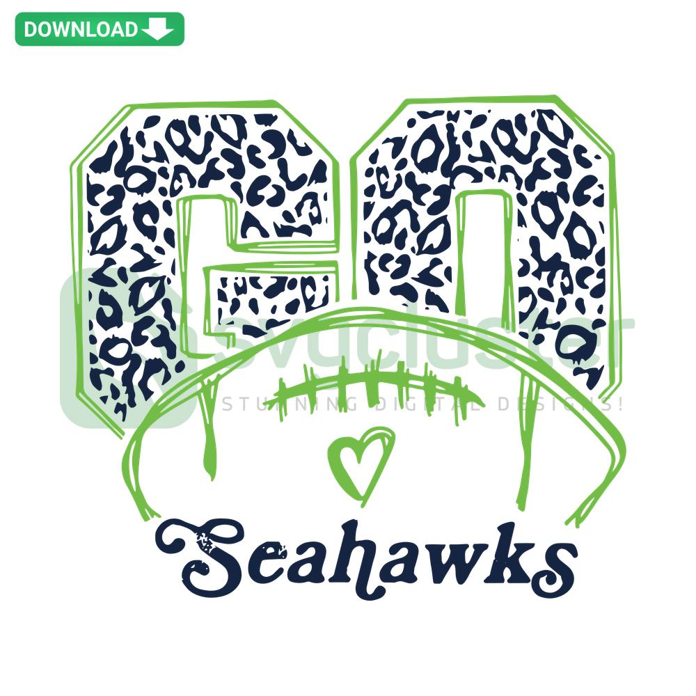 Seattle NFL Team SVG Cut File, Digital Download; features team colors, football design, perfect for Cricut projects and fan crafts.