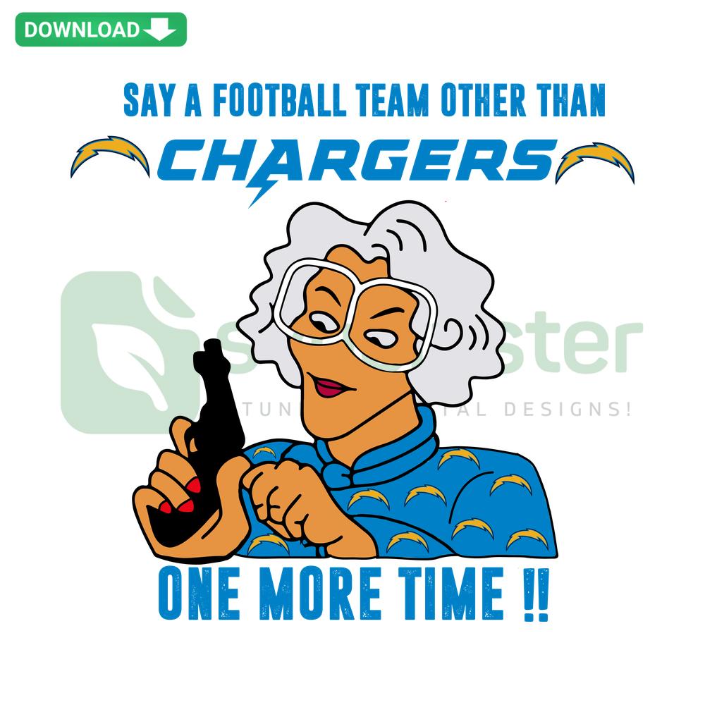 Madea humorous SVG design saying A Football Team Other Than Chargers for sports fans, digital download.