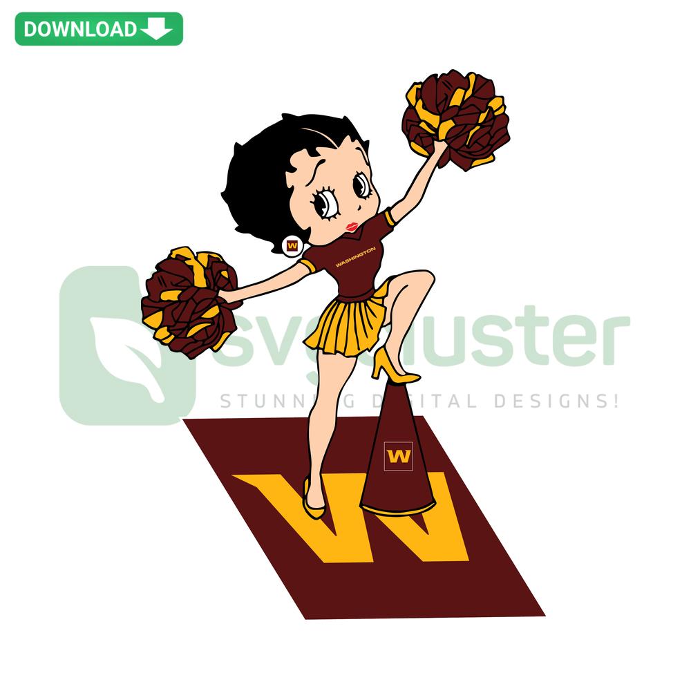 Washington Football Team Fangirl SVG design, digital download for designers, logo with cheering fan elements, instant access.