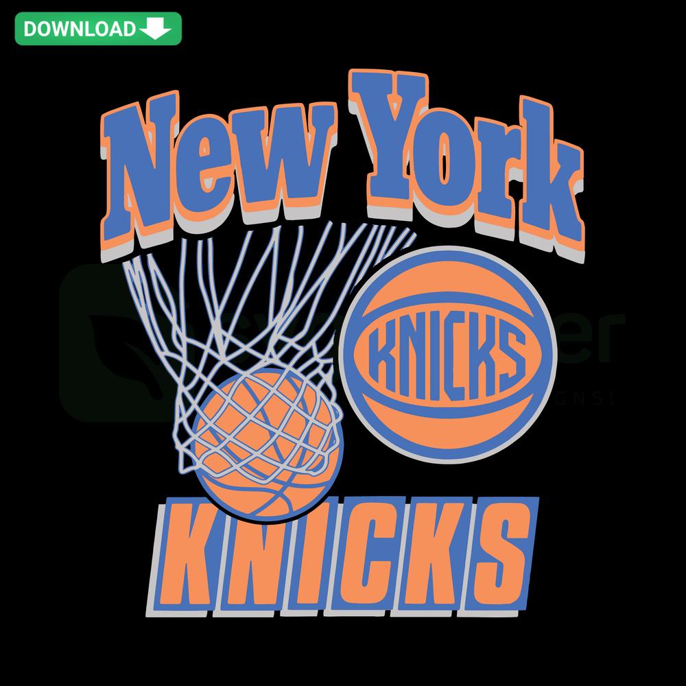 NBA Vintage Knicks SVG: Retro Basketball Net Design, Premium New York Knicks SVG Graphic, Ideal for Fan Apparel & DIY Crafts