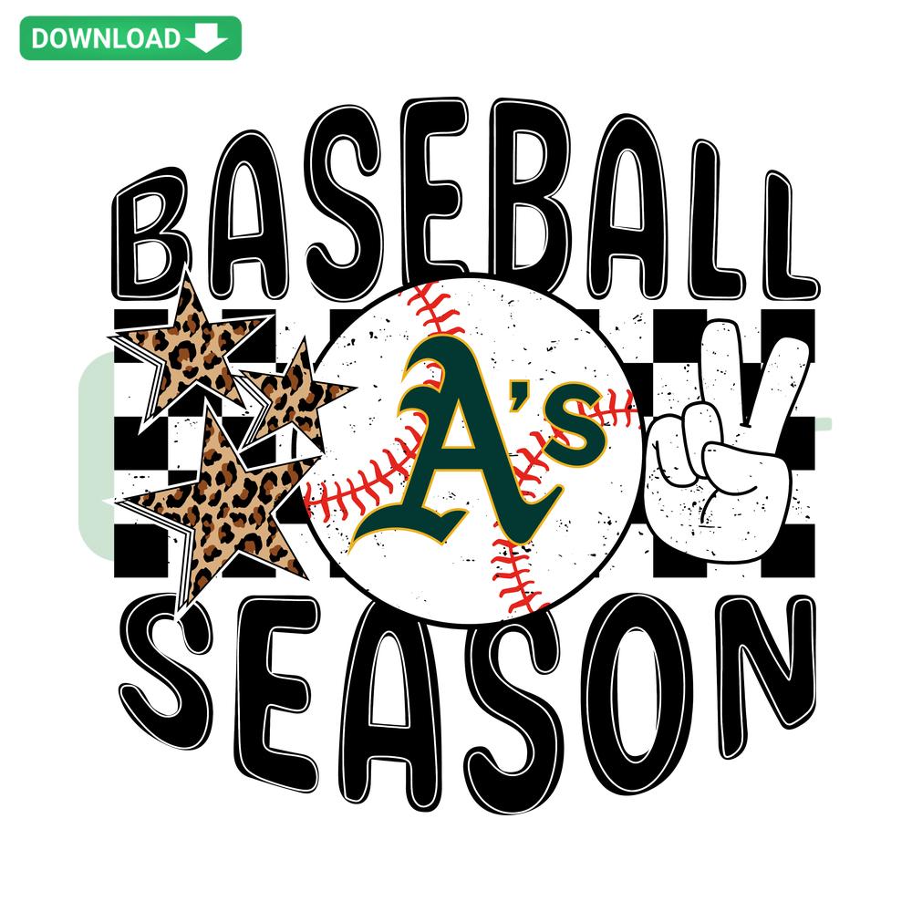 Oakland Athletics logo SVG file; digital download for baseball season; customizable printable design. Perfect for fans and crafters.