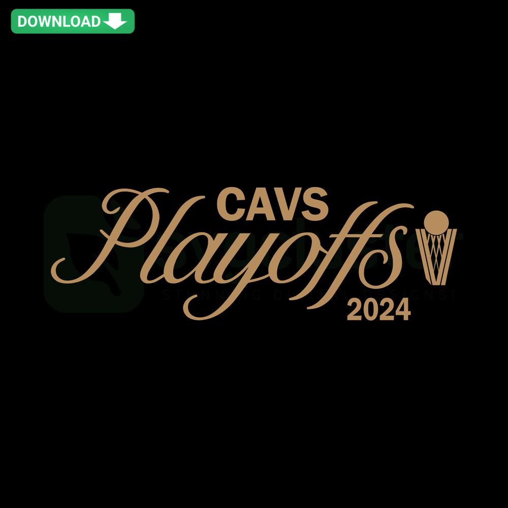 CAVS Playoffs 2024 SVG Download: Bold Basketball Graphic for Cricut Design, Digitally Rendered for DIY Projects.