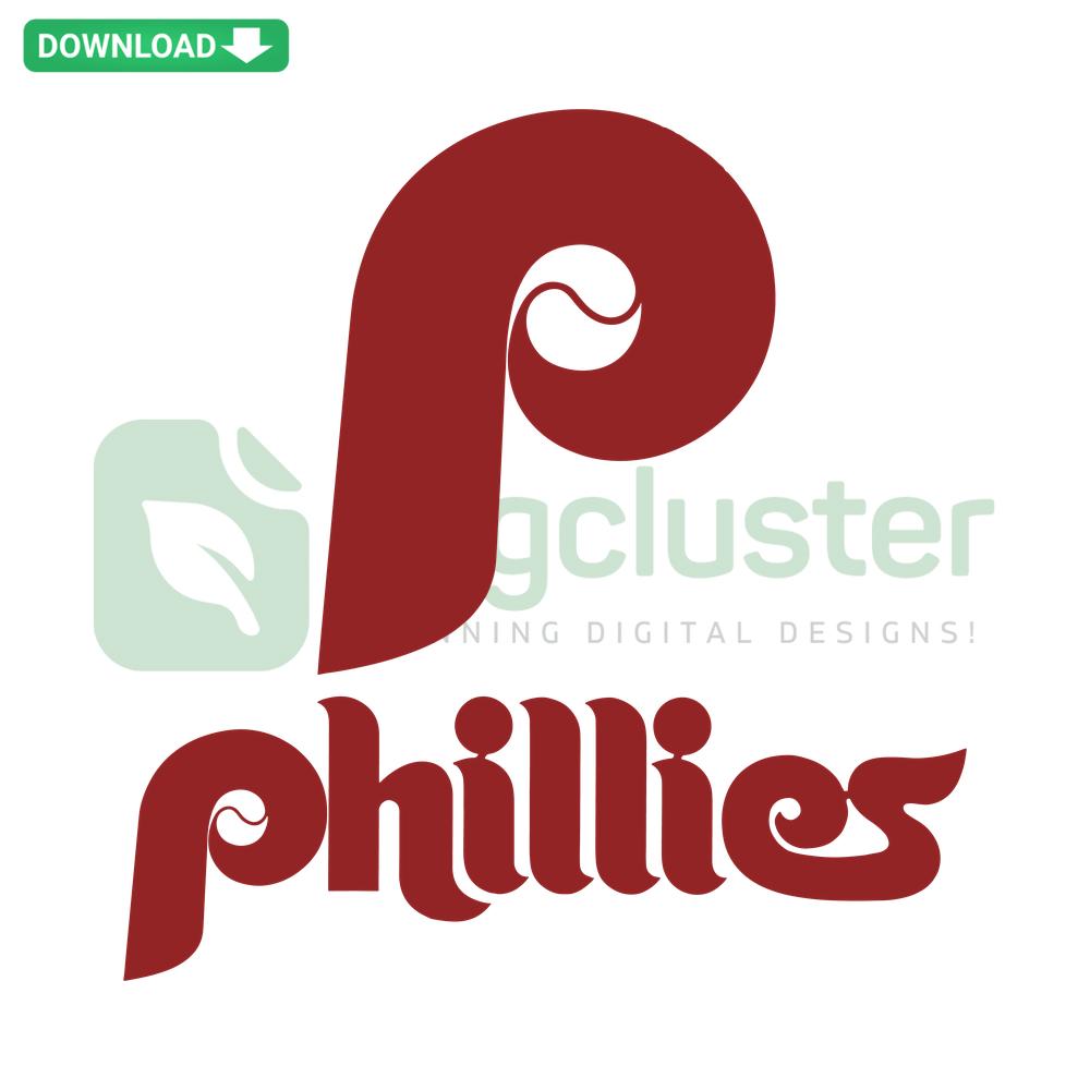 Vintage Philadelphia Phillies MLB SVG File for Cricut, featuring retro Phillies logo design. Ideal for Cricut SVG templates.