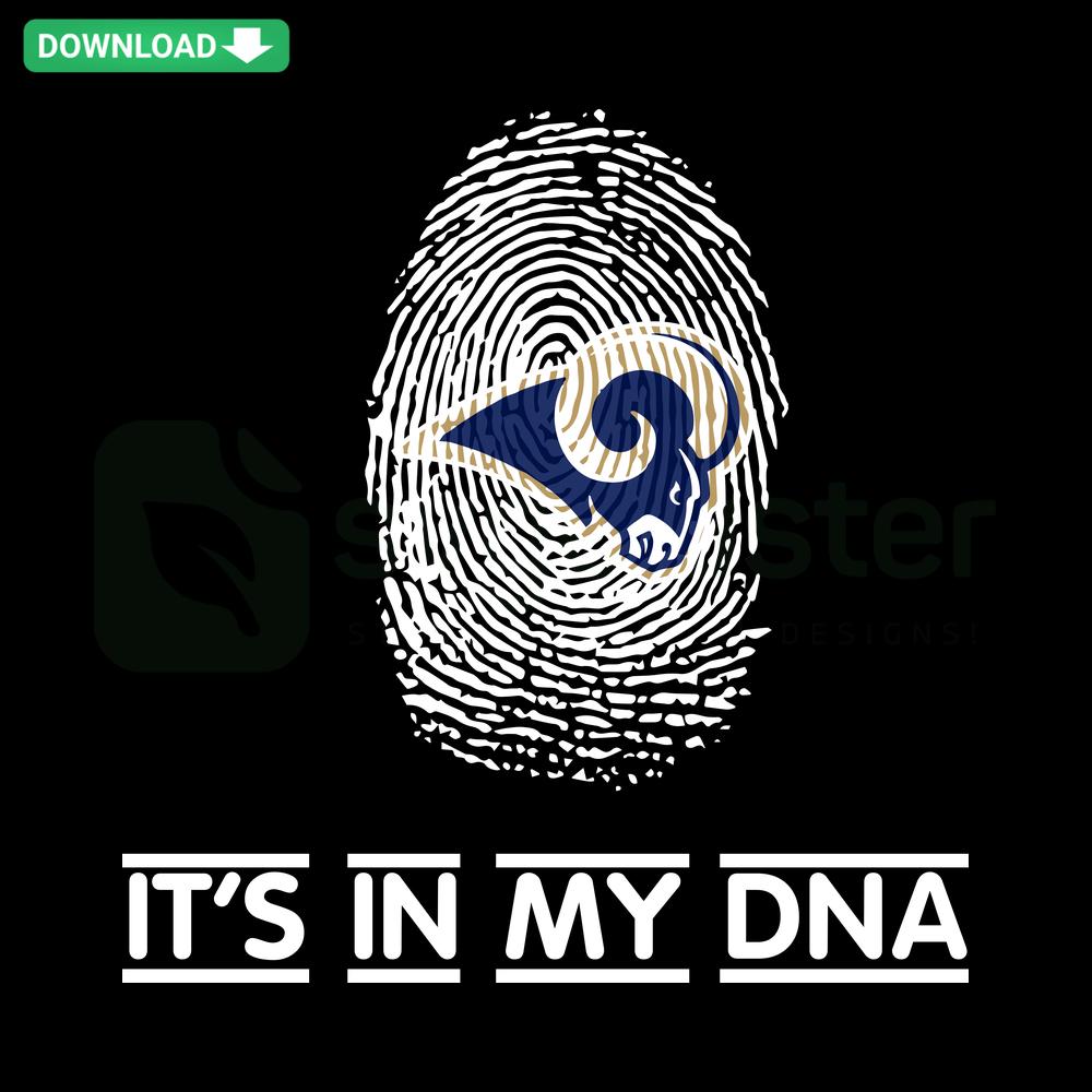 Los Angeles Rams DNA design SVG; featuring team logo, vibrant colors, high-resolution digital file perfect for crafts and projects.