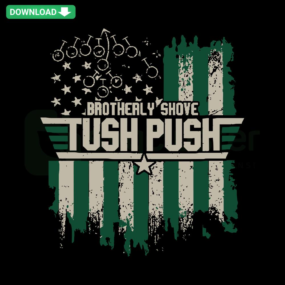 Tush Push Philadelphia Brotherly Shove SVG: Football-themed SVG design for craft patterns, digital download, unique sports art.