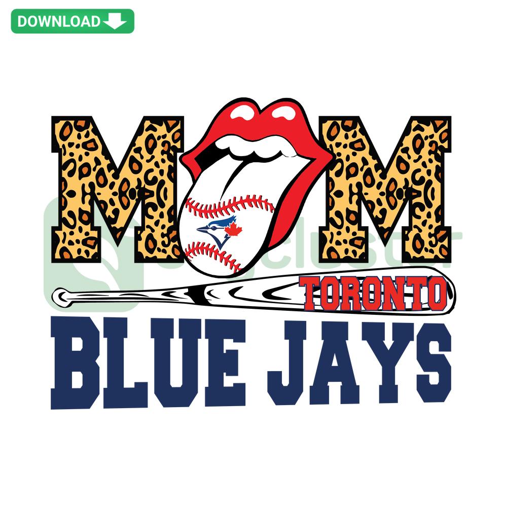 Stylish Toronto Blue Jays Mom SVG design featuring baseball motifs and team colors, perfect for crafting and printable projects.