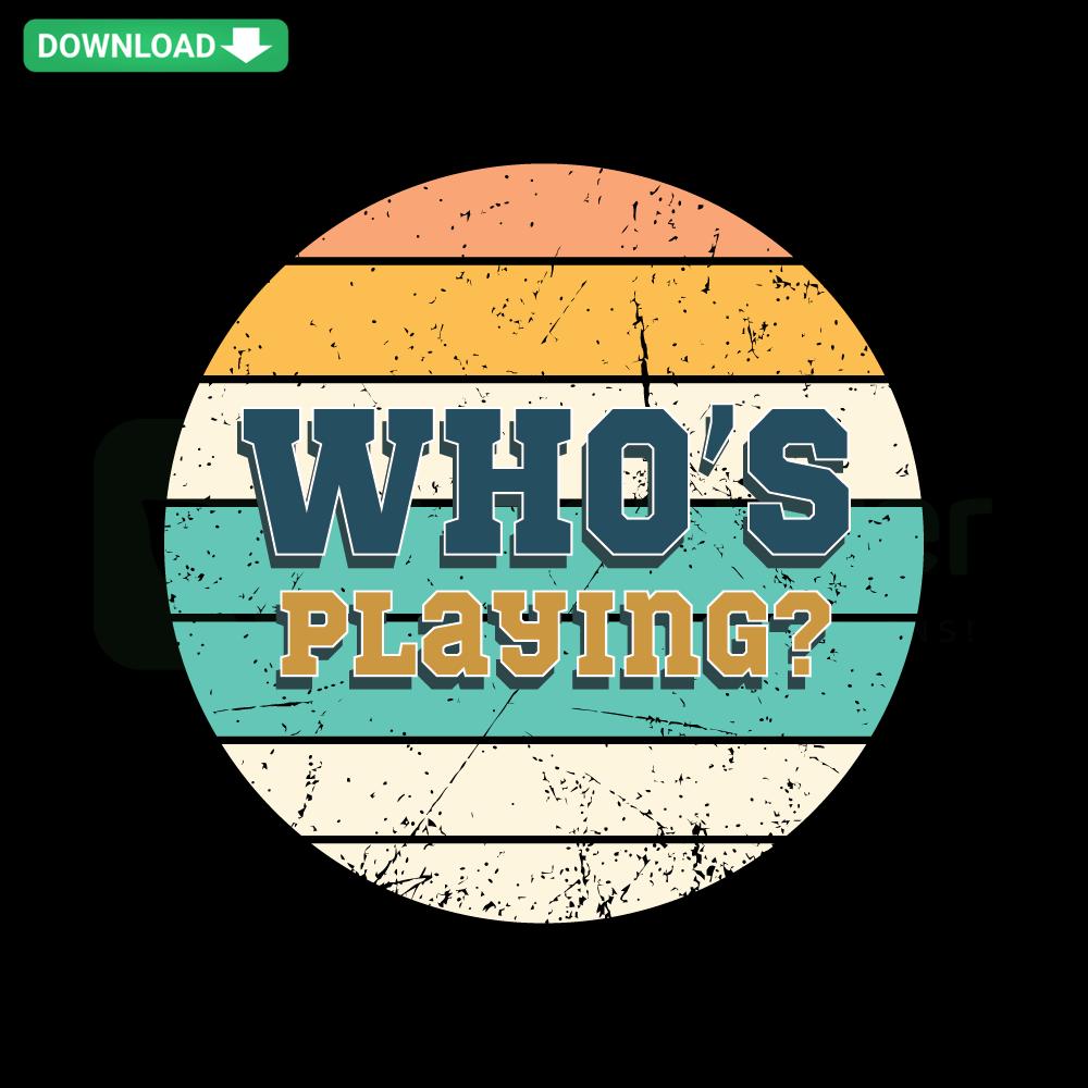 Retro Who Is Playing SVG design on a game night shirt