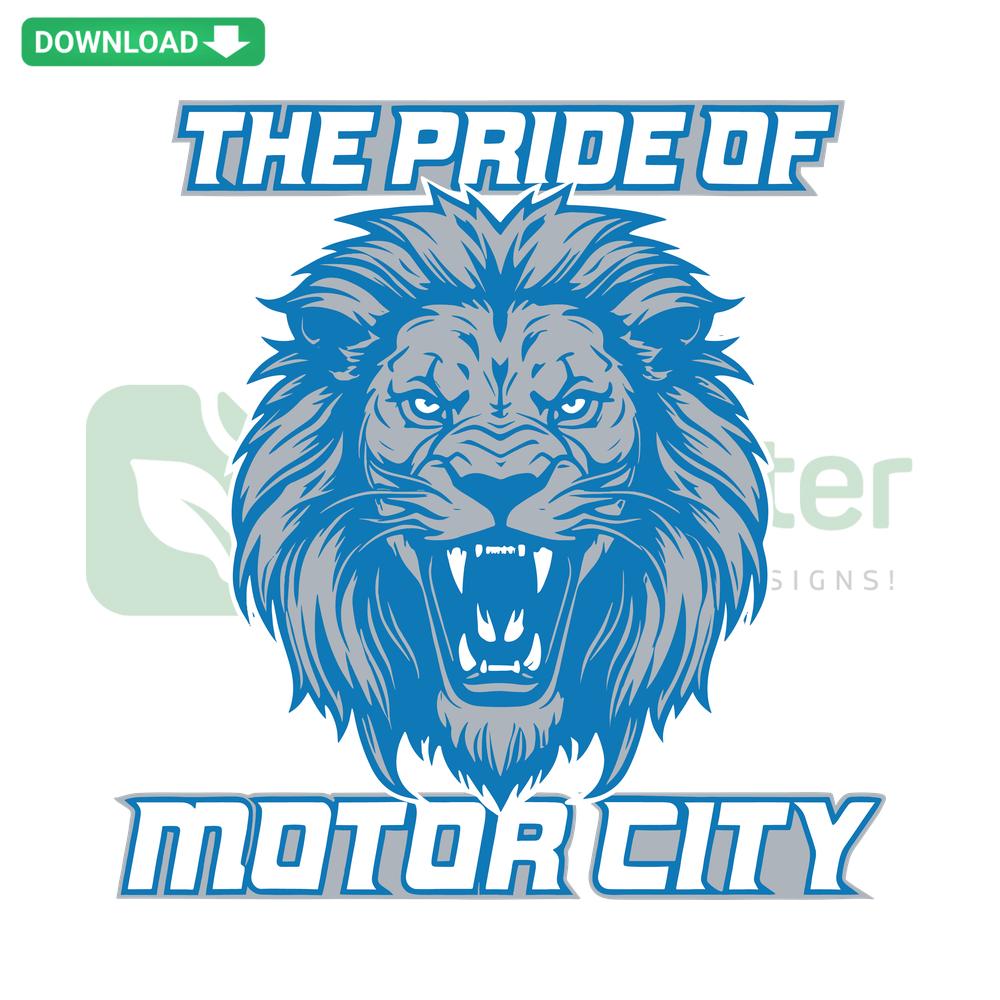 Detroit Lions SVG Design featuring Motor City pride elements for crafting; Perfect for sports-themed digital downloads.