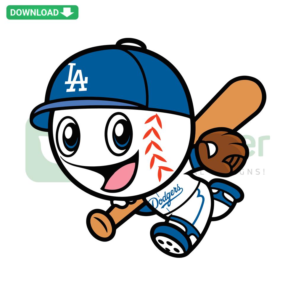Cute Mr Dodger playing baseball, premium SVG download, charming sports design, digital art file, perfect for crafting.