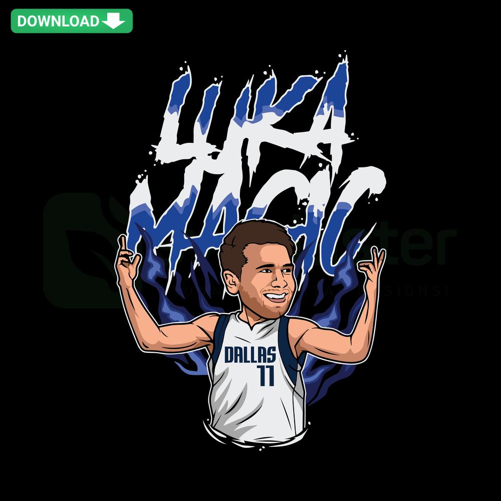 Stylized vector of Luka Doncic playing basketball, perfect for Dallas SVG cut files. Download for crafting and design projects.