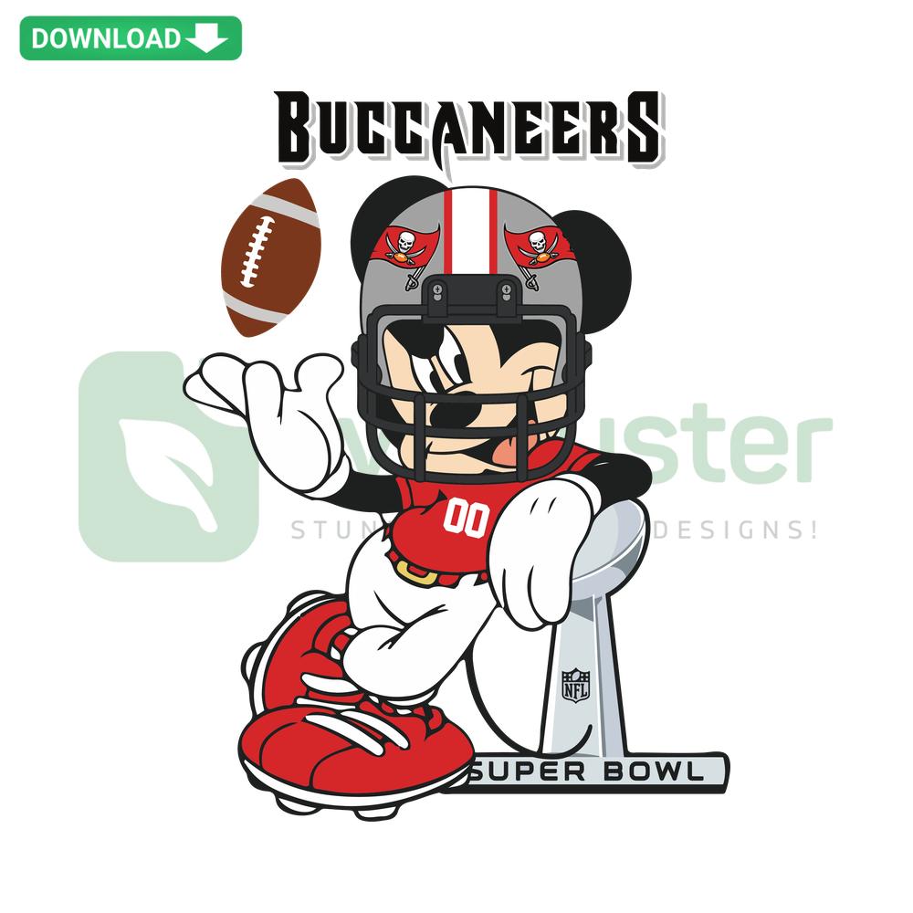 Tampa Bay Buccaneers Mickey Mouse SVG, digital design featuring Mickey in Buccaneers gear, instant download for designers.