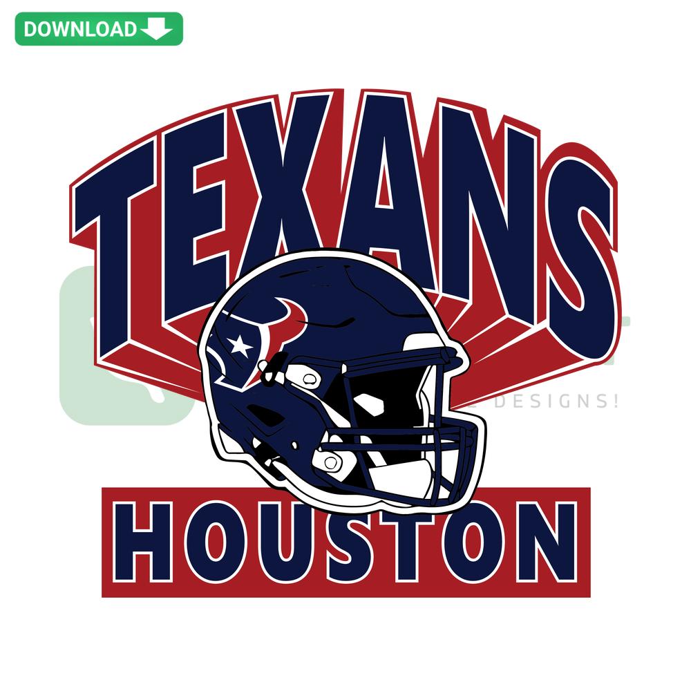 Houston Texans Helmet SVG Design Download, Perfect for Football Crafts and Projects, Instant Digital File