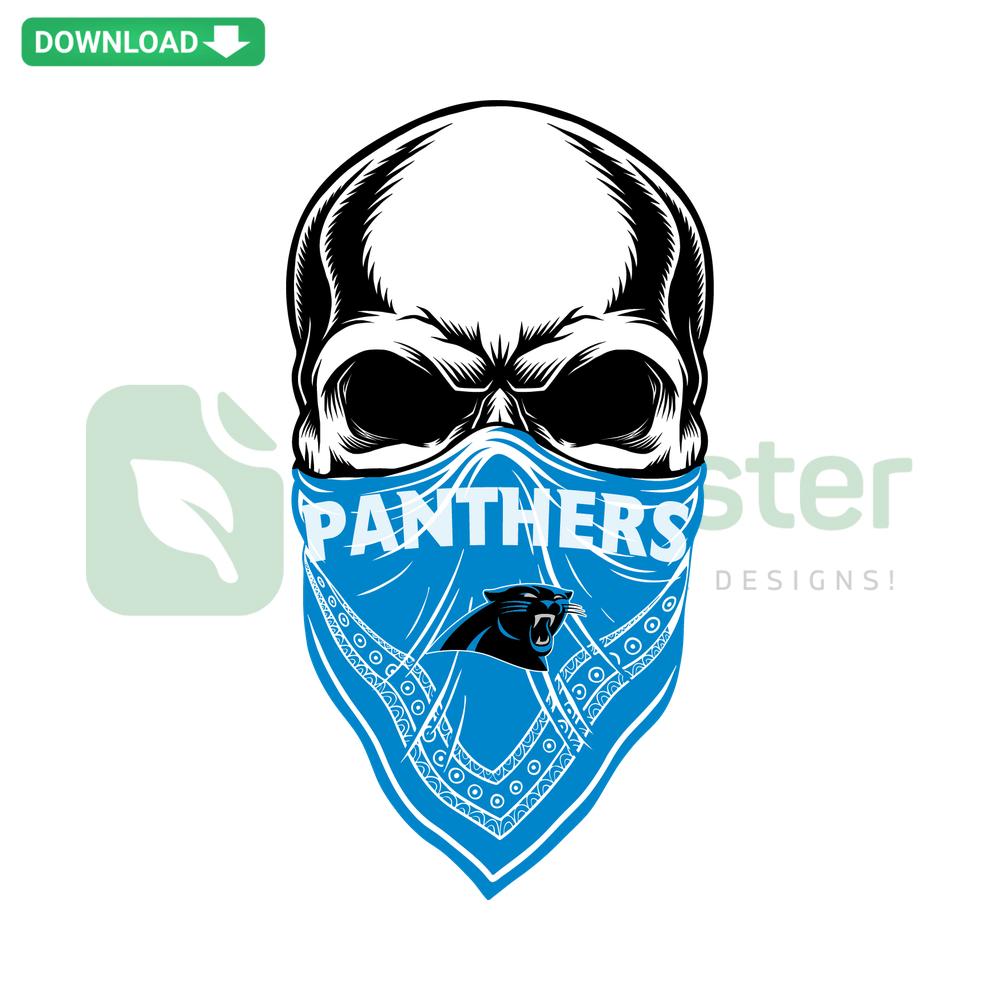 Carolina Panthers Skull SVG Design, Printable Craft, NFL Team Logo, Digital Download, Craft Cutting Files, Panthers Fans.