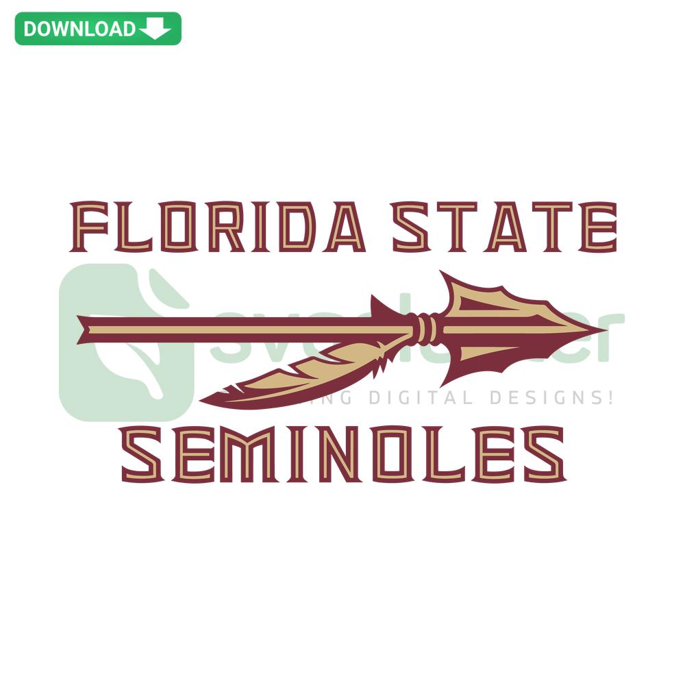 Florida State Seminoles Spear SVG, Ideal Cricut File for T-Shirt Designs, Downloadable Vector for DIY Projects, College Team Spirit