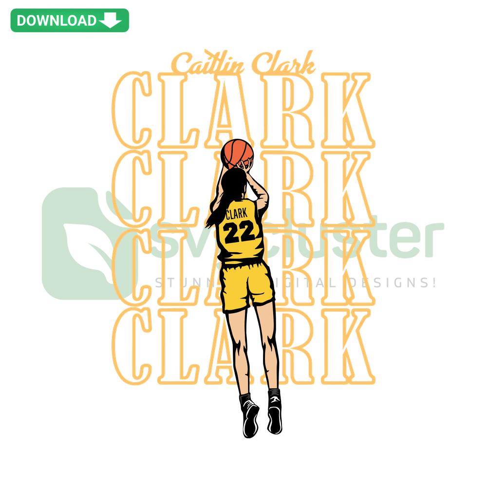 Clark Repeat Play Basketball Iowa SVG Digital Download Artwork, Instant SVG Design Files, Sports Graphic for DIY Projects.