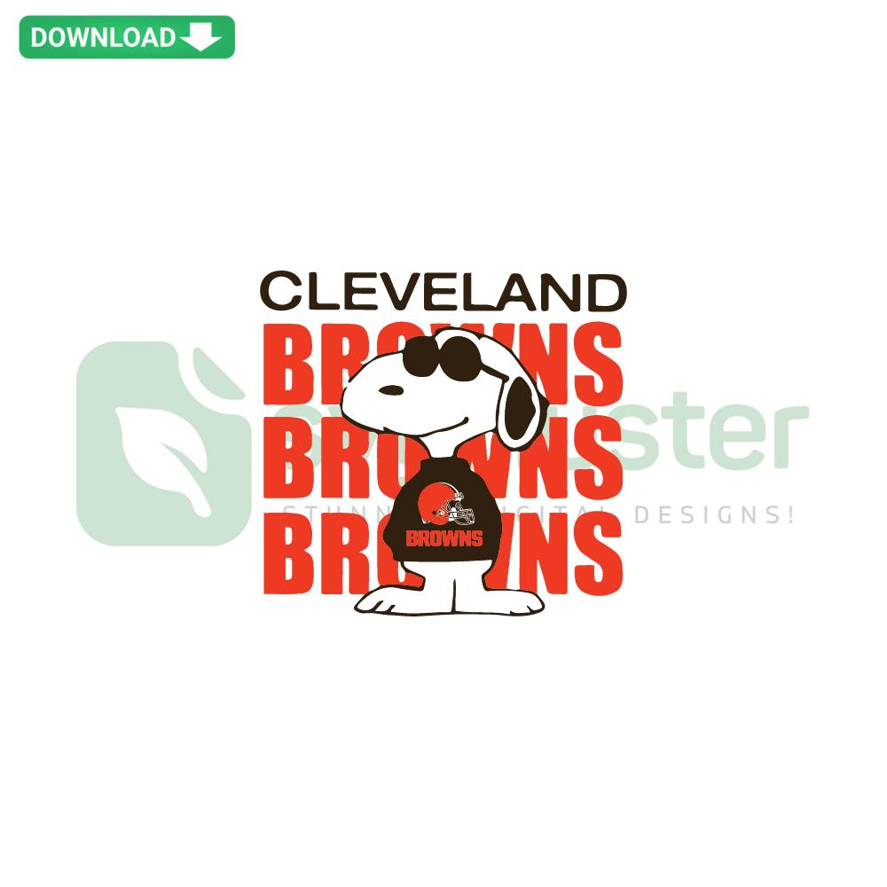 Snoopy Cleveland Browns SVG: DIY Crafts Pattern, Iconic Cartoon Character, NFL Team Logo, Digital Download, Vector Art File