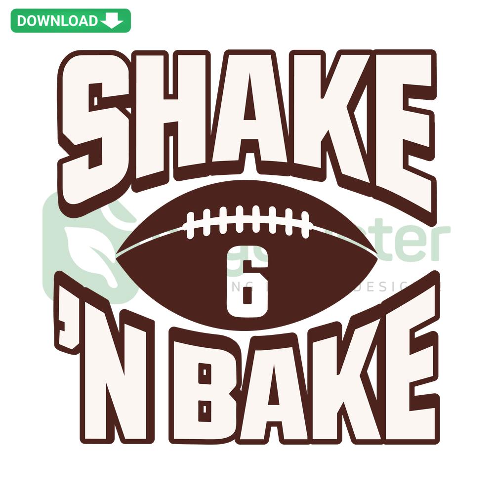 Shake N Bake Football Tampa Bay Buccaneers SVG design featuring team logo, perfect for home decor or DIY craft projects.