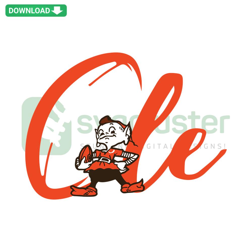 Cleveland Elf Mascot SVG Digital Download - Cle Football Graphic, Instant Download, Cartoon Elf Design, Sports Logo Art