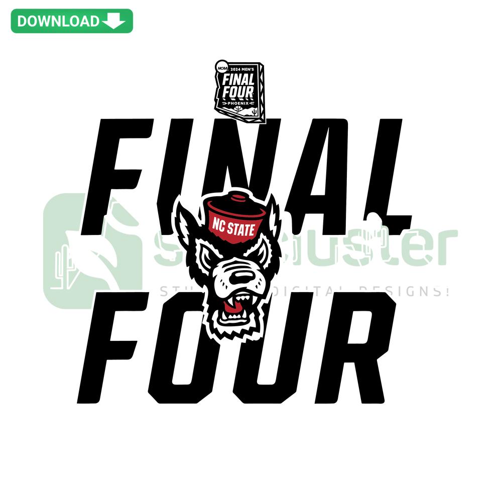 Mens Final Four NC State Basketball SVG; Instant Phoenix design for Cricut; sports-themed digital download.