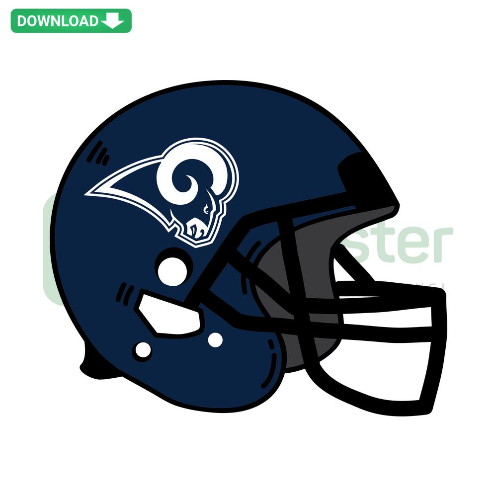 Los Angeles Rams Helmet SVG Cricut Digital Download, Editable SVG Files; vibrant blue and gold design, perfect for crafts.