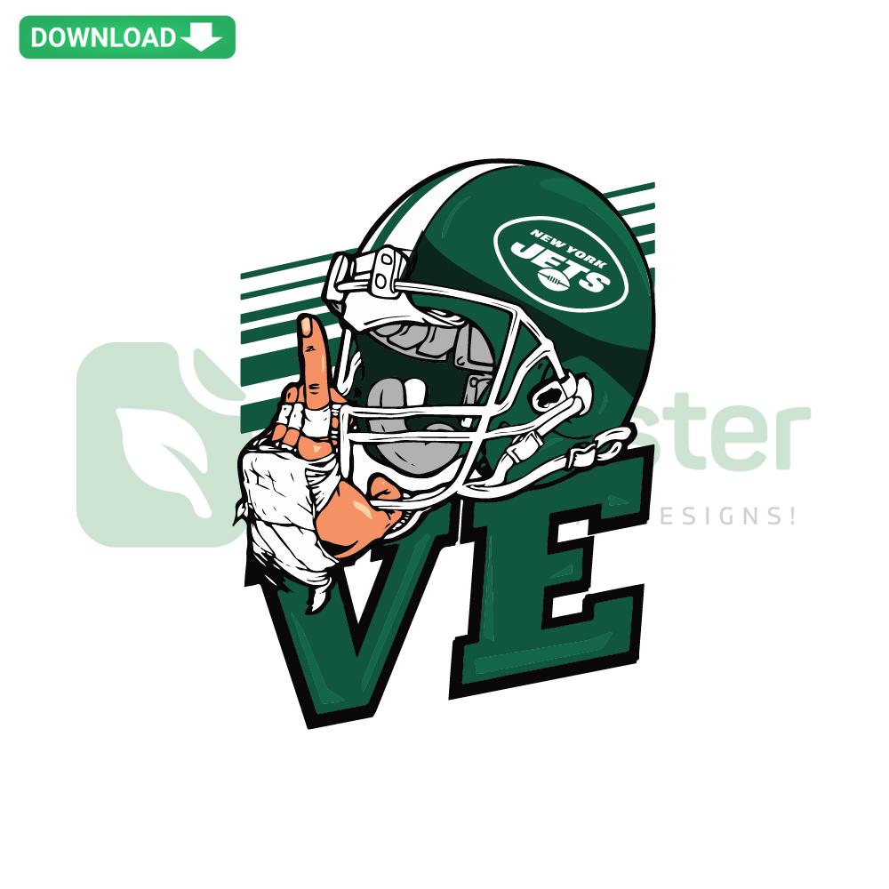 New York Jets SVG design, heart shape with team logo, instant digital download for designers, NFL fan art, creative cut file.