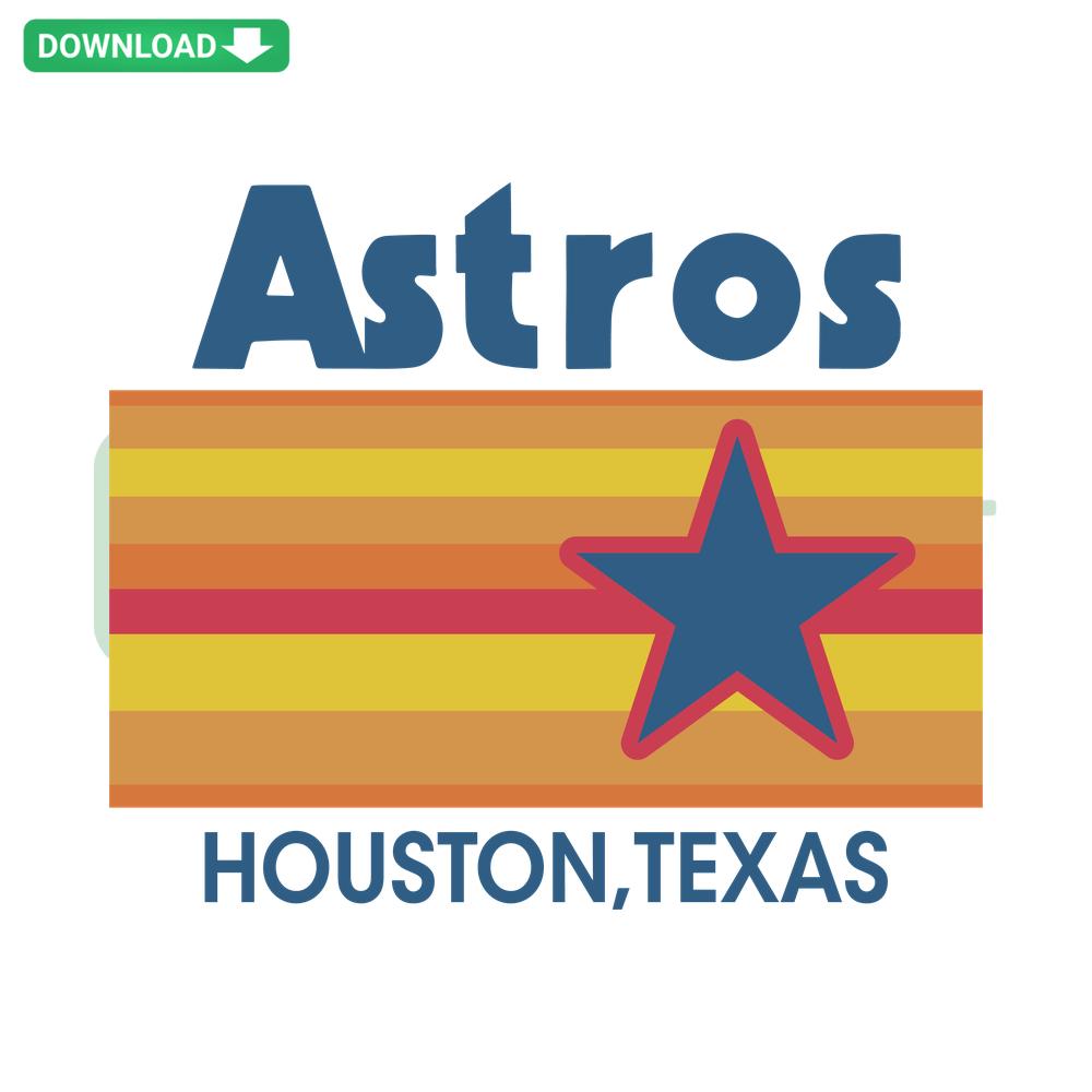 Houston Astros MLB SVG Digital Download featuring vintage baseball design, ideal for Cricut projects and graphic design enthusiasts.