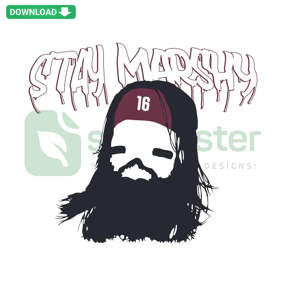 Stay Marshy Philadelphia Baseball SVG: Vintage-style, green marsh and baseball theme, ideal for Cricut projects, instant download.