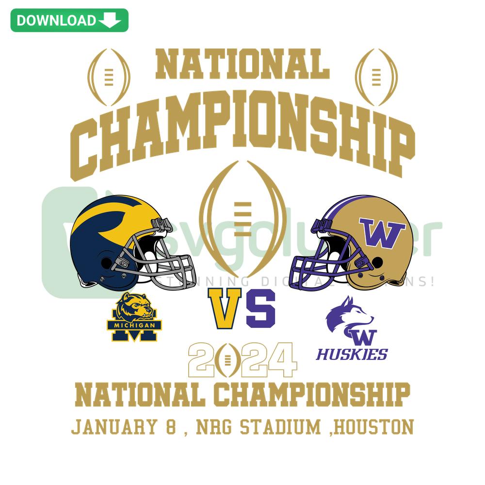 National Championship Wolvernies VS Huskies SVG, NCAA logo, high-res sports design, team mascots, digital download, fan art.