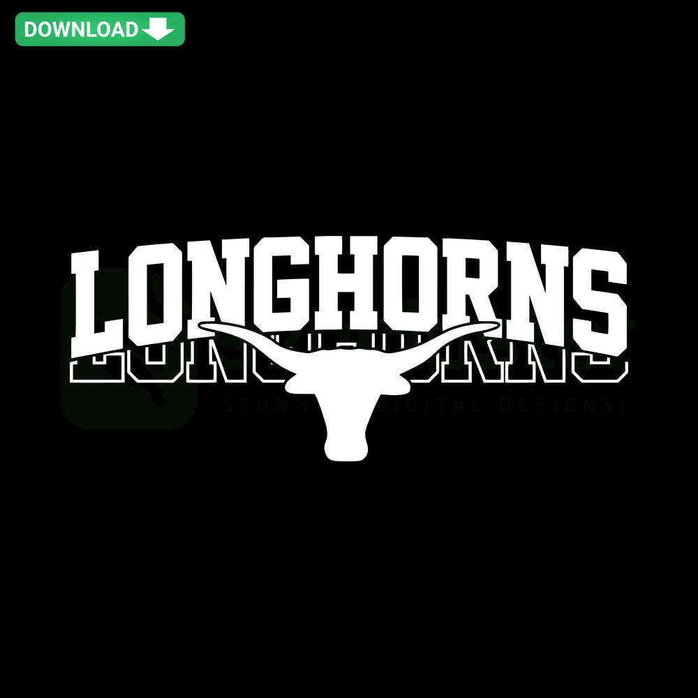 Texas Longhorns NCAA SVG design; Cricut digital download with team logo, ideal for crafting and personalization.