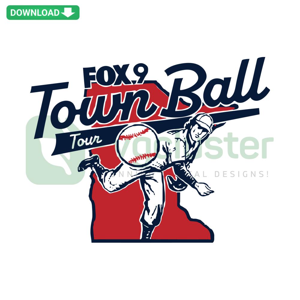 FOX 9 Town Ball Tour 2024 SVG: Minnesota Baseball Design, MLB Logo, Instant Digital Download, Perfect for Sports Fans
