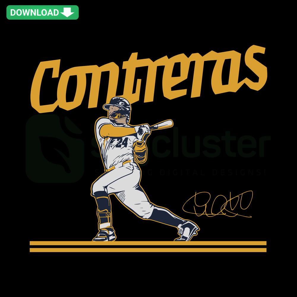 William Jesus Contreras Milwaukee Brewers SVG Template: Baseball-themed card design featuring stylish Brewers team graphics.