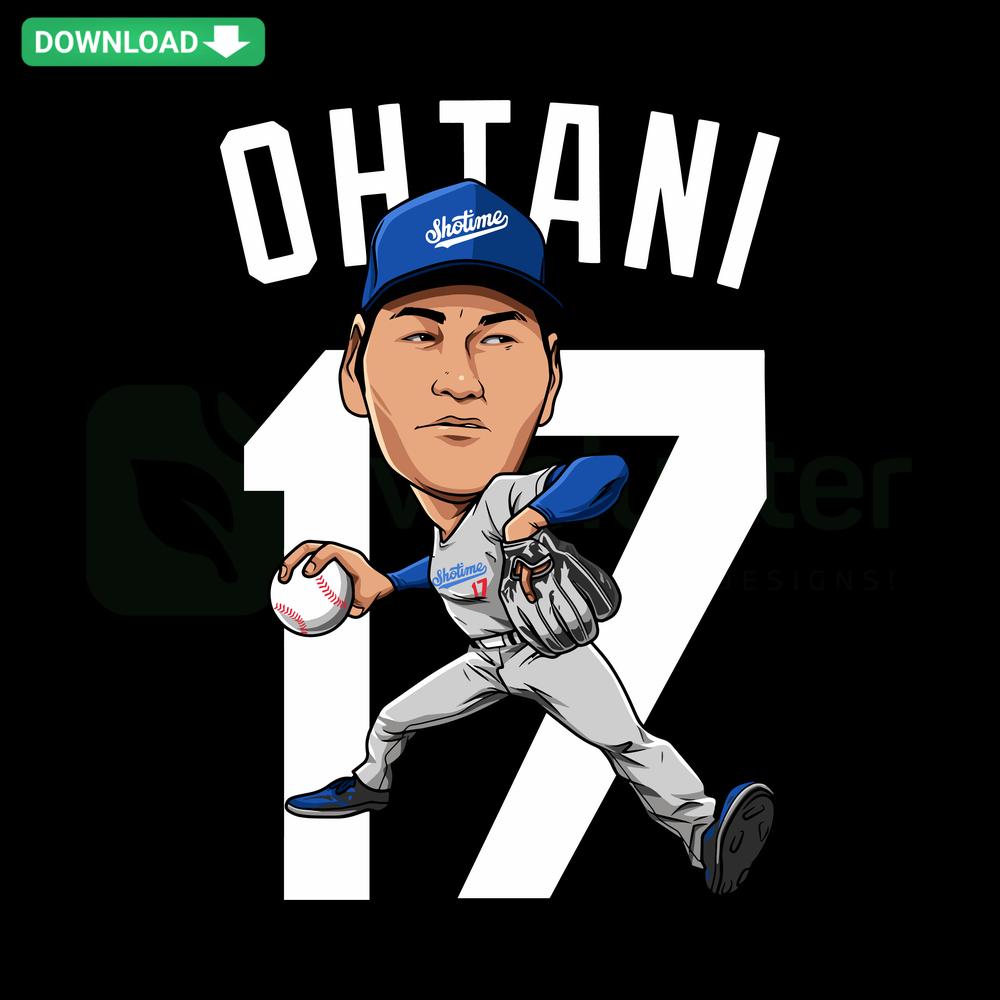 Shohei Ohtani Funny Los Angeles Baseball MLB SVG, Printable Design featuring humorous baseball theme, perfect for digital downloads.