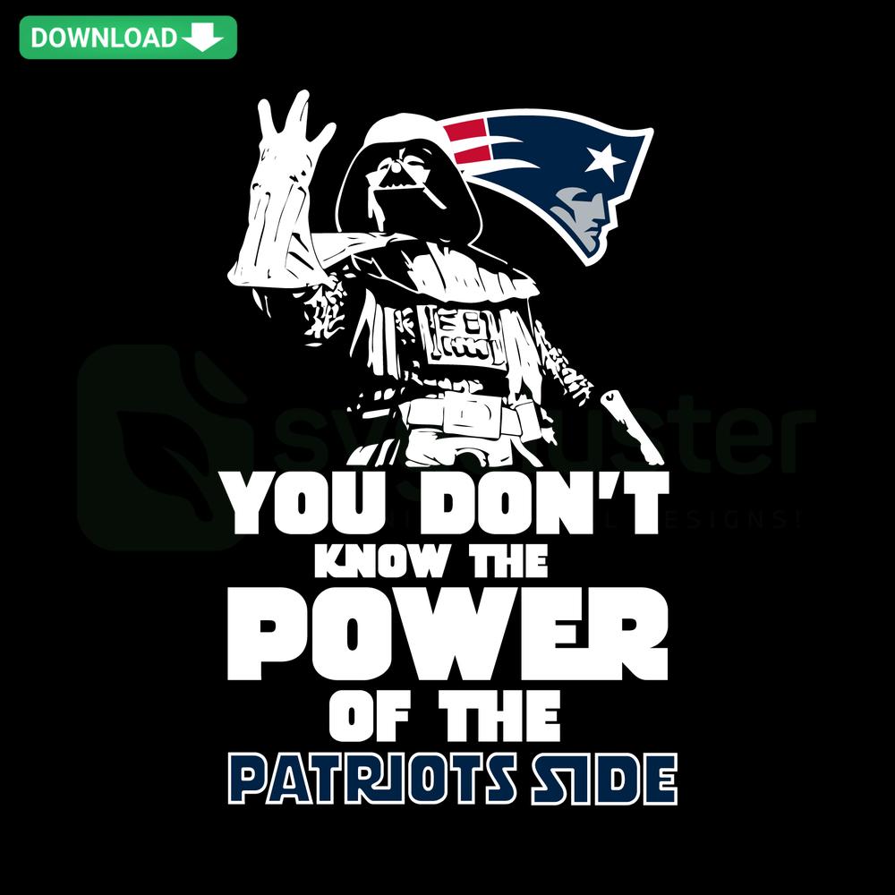 Patriots themed SVG design with bold text reading You Don't Know The Power Of The Patriots Side for wall art decor.