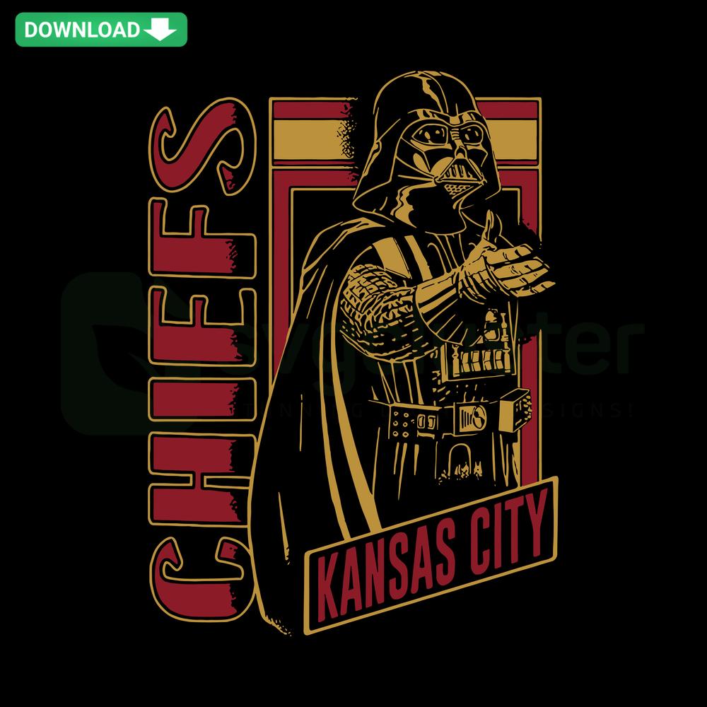 Kansas City Chiefs Black Vader SVG Design, Commercial Use, Star Wars Themed, Digital Download, NFL Art, Vector File