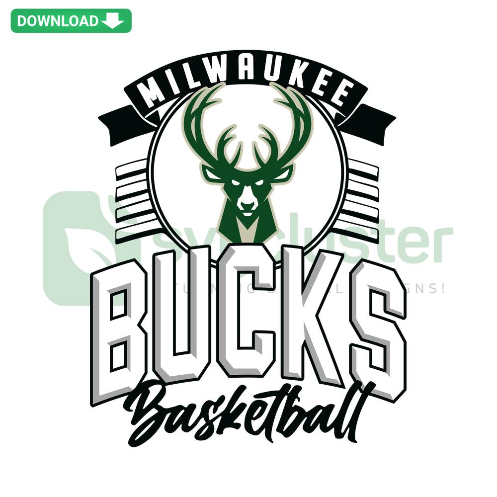 Milwaukee Bucks SVG Design featuring team logo, digital download, perfect for designers creating basketball-themed graphics.