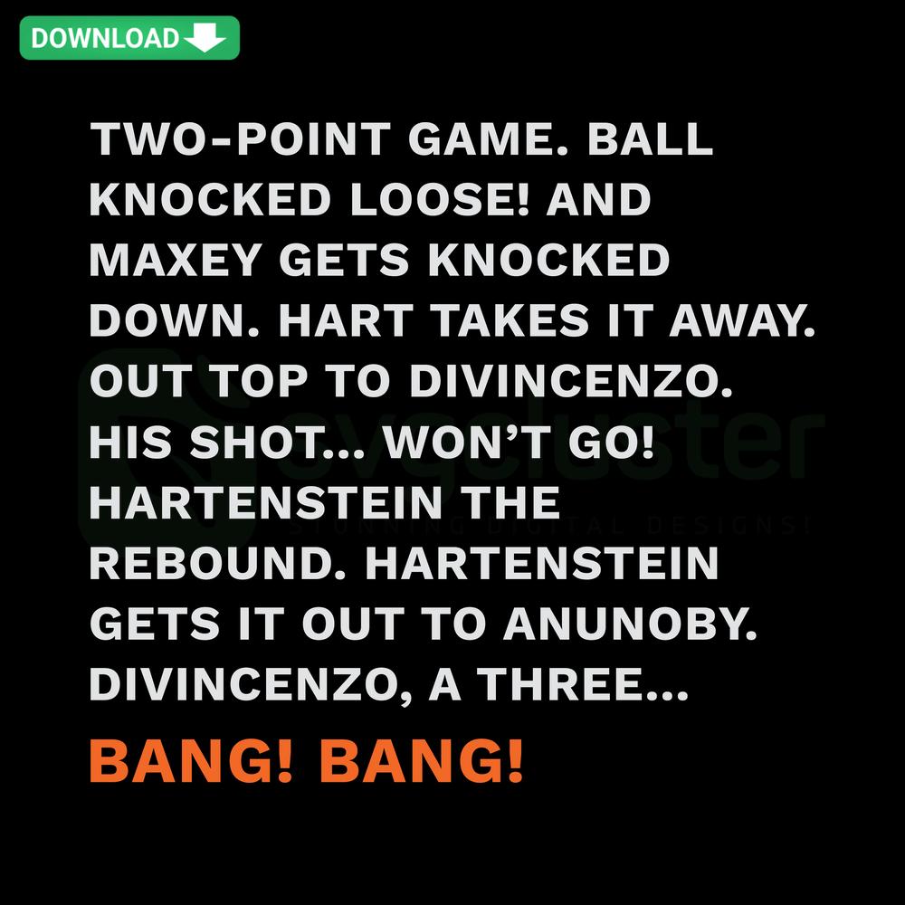 Bang Bang New York Knicks Basketball SVG, High-Resolution Digital Design, Bold Orange-Blue Text, Perfect for Sports Fans.
