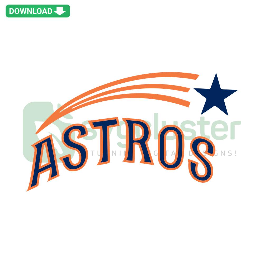 Houston Astros logo SVG digital download; blue and orange star with H emblem, commercial use SVG files.