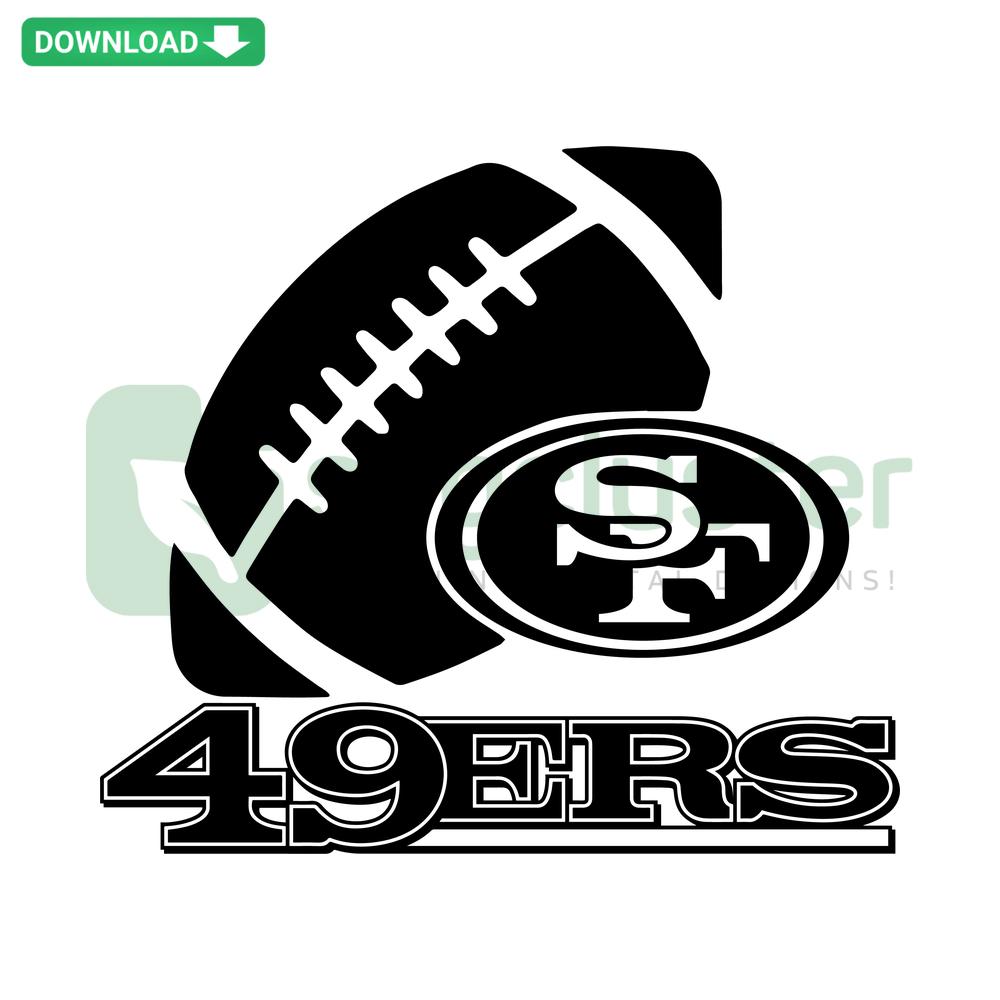 San Francisco 49ers Football Logo SVG, Editable Digital File, Red and Gold Emblem Design, Instant Download