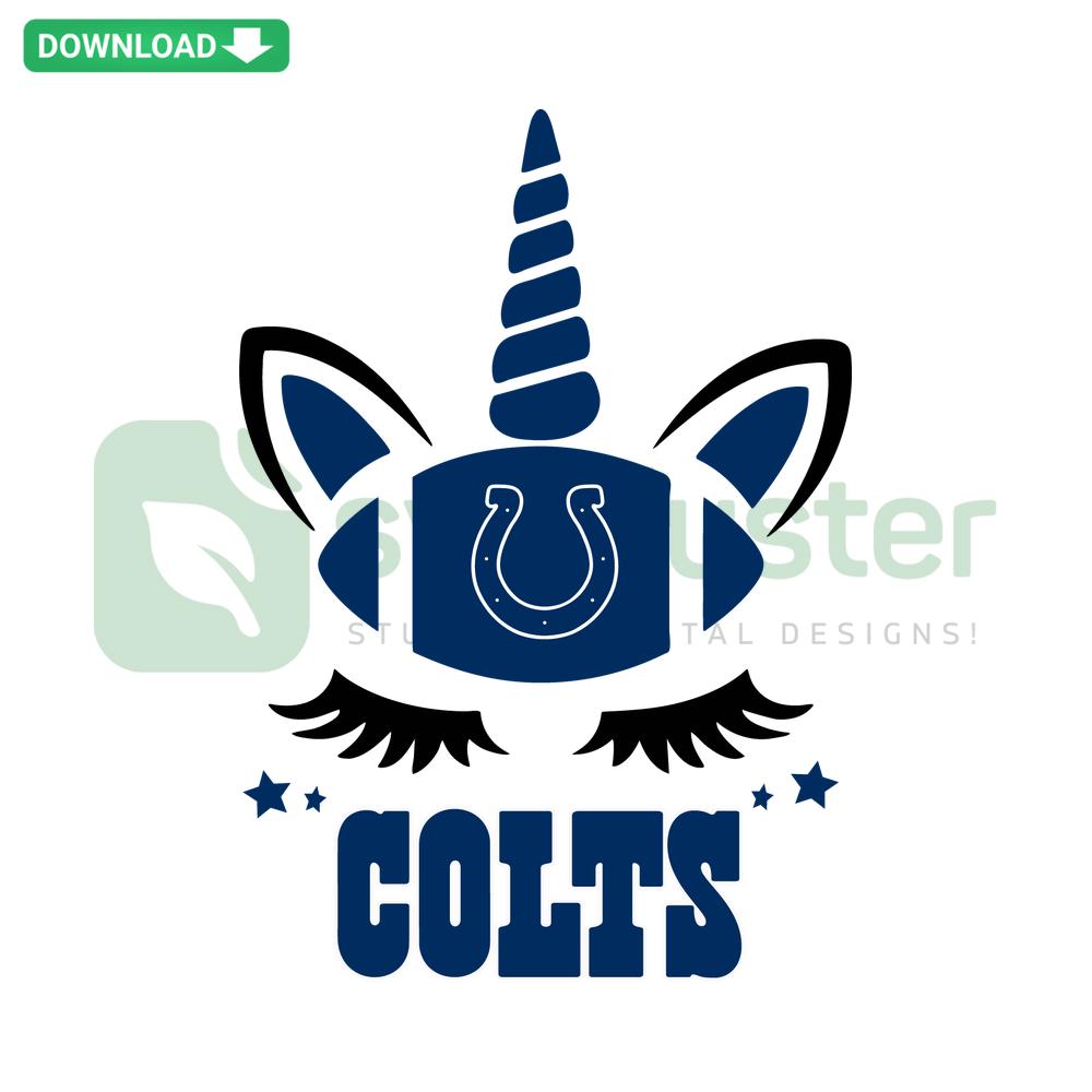 Indianapolis Colts Unicorn SVG, Cricut Design featuring Unicorn with Colts Logo, Digital Download for Commercial Use.