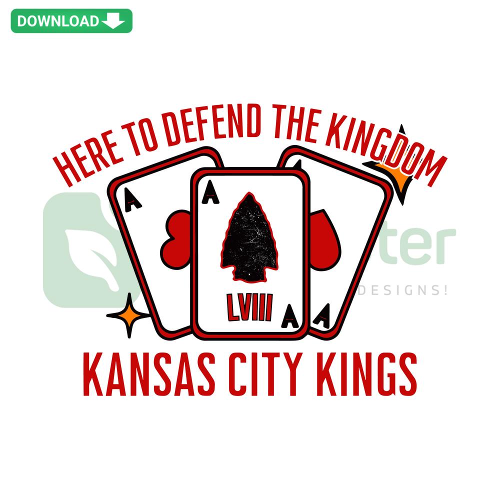 Fantasy-themed Cards Here To Defend The Kingdom SVG design for Cricut, featuring castle and shield graphics, perfect for DIY crafts.