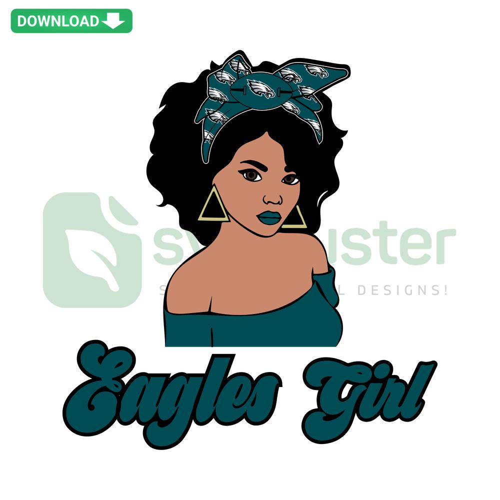 Eagles Girl SVG Digital Download: Whimsical girl silhouette with flowing hair and eagle wings, perfect for DIY crafts and prints.