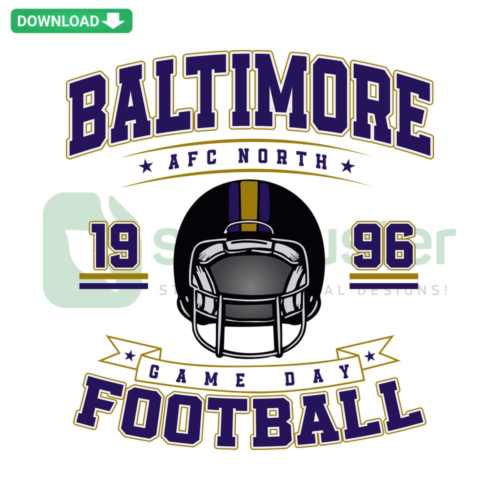 Baltimore AFC North Football Game Day SVG, digital download, AFC logo, football-themed design, commercial use SVG files.